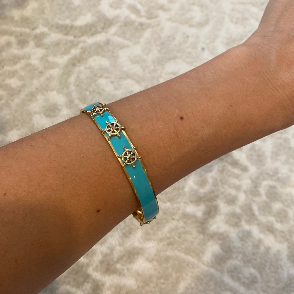 J.Crew teal anchor bracelet